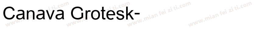 Canava Grotesk字体转换